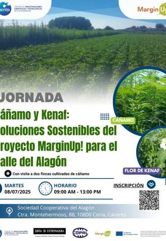 03/07/2025 Cartel de la jornada sobre cultivo de cánamo y kenafECONOMIA EXTREMADURA ESPAÑA EUROPA BADAJOZJUNTA DE EXTREMADURA