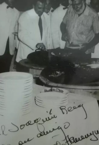 Imagen de Hemingway en el Valenciano restaurante La Pepica