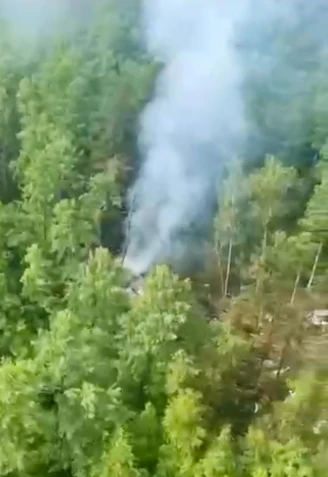 Zona boscosa en la que se han localizado los restos del avión siniestrado