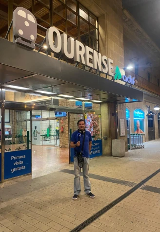 Juan Maceiras ha estado en la estación intermodal de Ourense