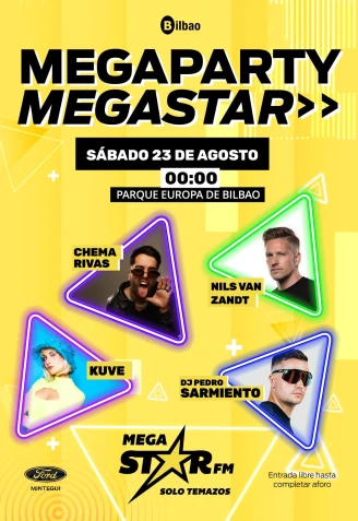 Cartel del Megaparty de hoy