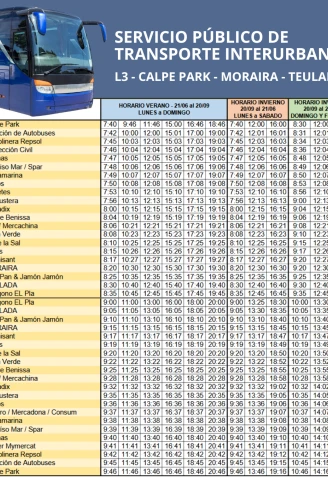 Horarios del autobús