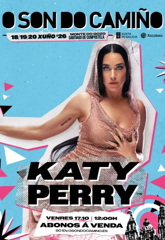 Cartel completo con el anuncio de Katy Perry en Santiago