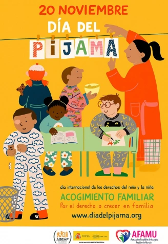 Cartel de la fiesta del pijama