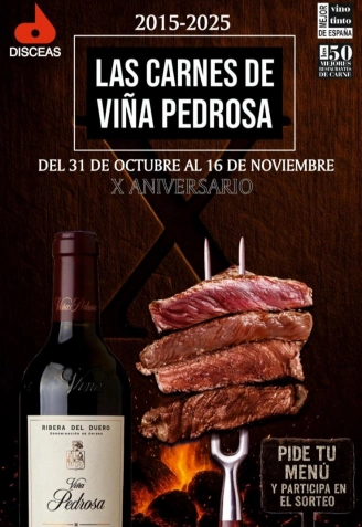 Cartel de la X edición de las jornadas 'Las carnes de Viña Pedrosa'