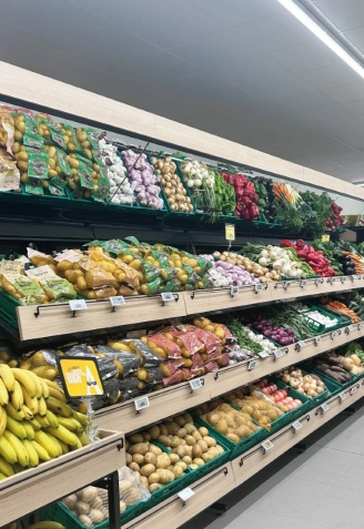 Frutería en un supermercado de Alimerka