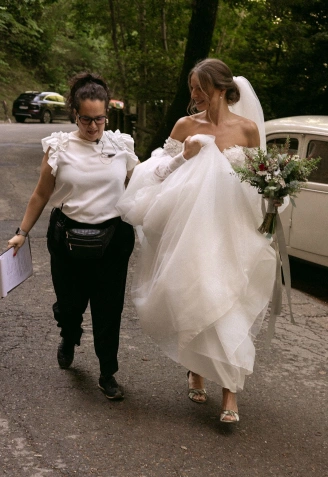 Isabel de Felipe junto a la novia