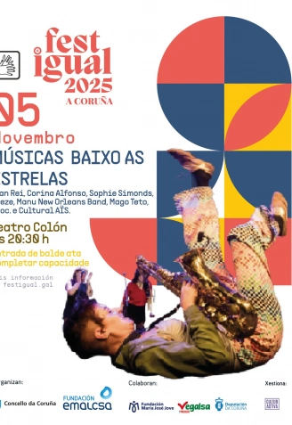 Cartel de Música Baixo as estrelas, Festigual A Coruña