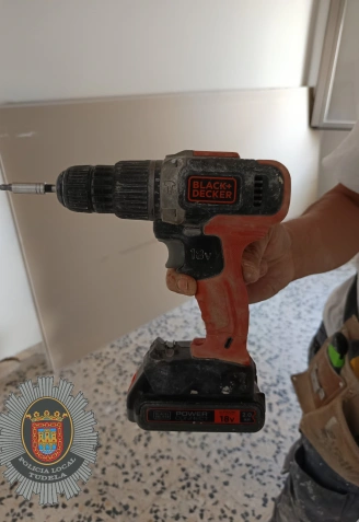 Taladro decomisado por Policía Municipal