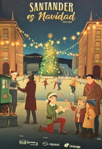 Cartel Navidad Santander 2025