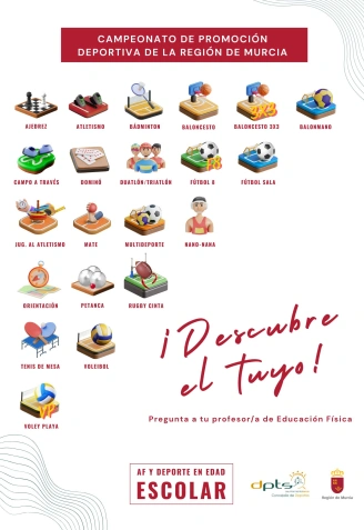 Imagen cartel de las actividades de Deporte Escolar 25/26