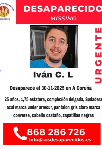 Iván, desaparecido en A Coruña