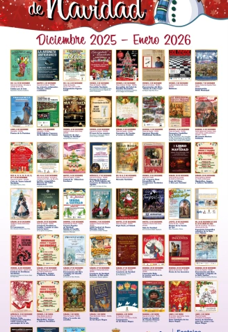 Cartel de actividades que se celebran en Águilas por Navidad