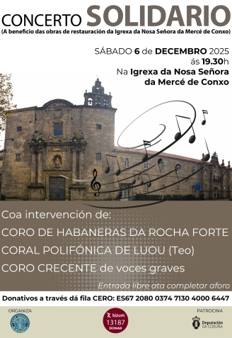 Concierto solidario en Conxo este sábado