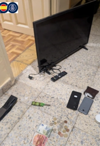 Objetos que pretendía sustraer el ladrón