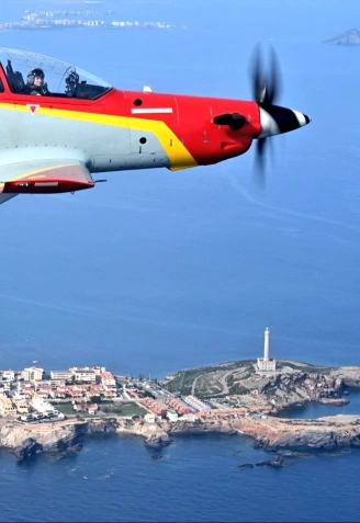 La  princesa Leonor sobrevolando Cabo de Palos