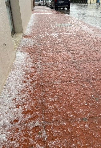 El granizo ha sido protagonista en San Javier