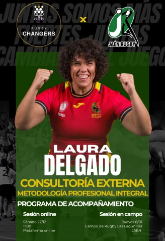Laura 'Bimba' Delgado, capitana de la selección, pule el talento del Jaén Rugby