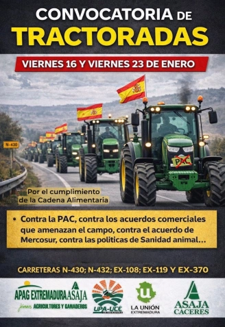 Cartel de la convocatoria de tractoradas