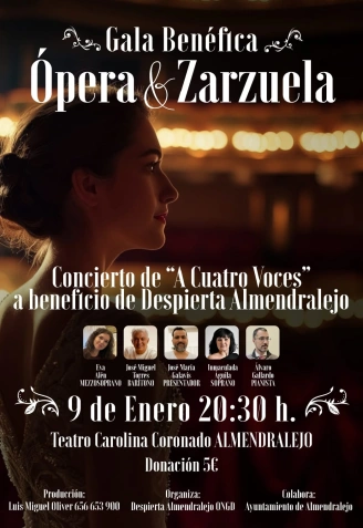 Cartel de la gala benéfica de Despierta Almendralejo