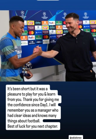 Mbappé se despide se Xabi Aloso