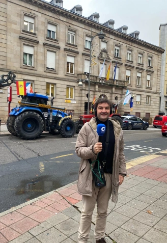 Juan Maceiras, en directo desde la tractorada