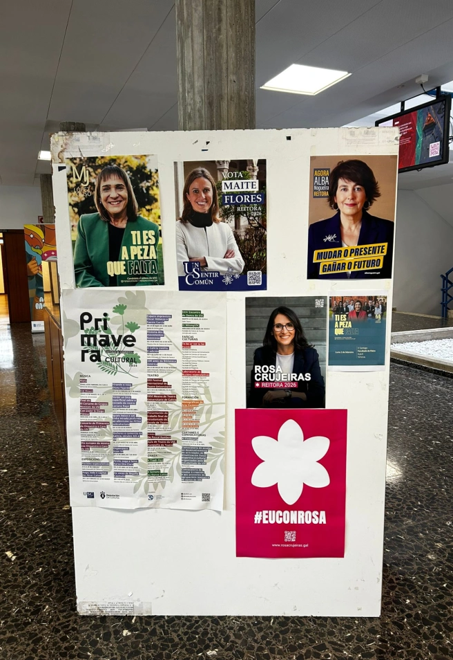 Carteles electorales en la USC