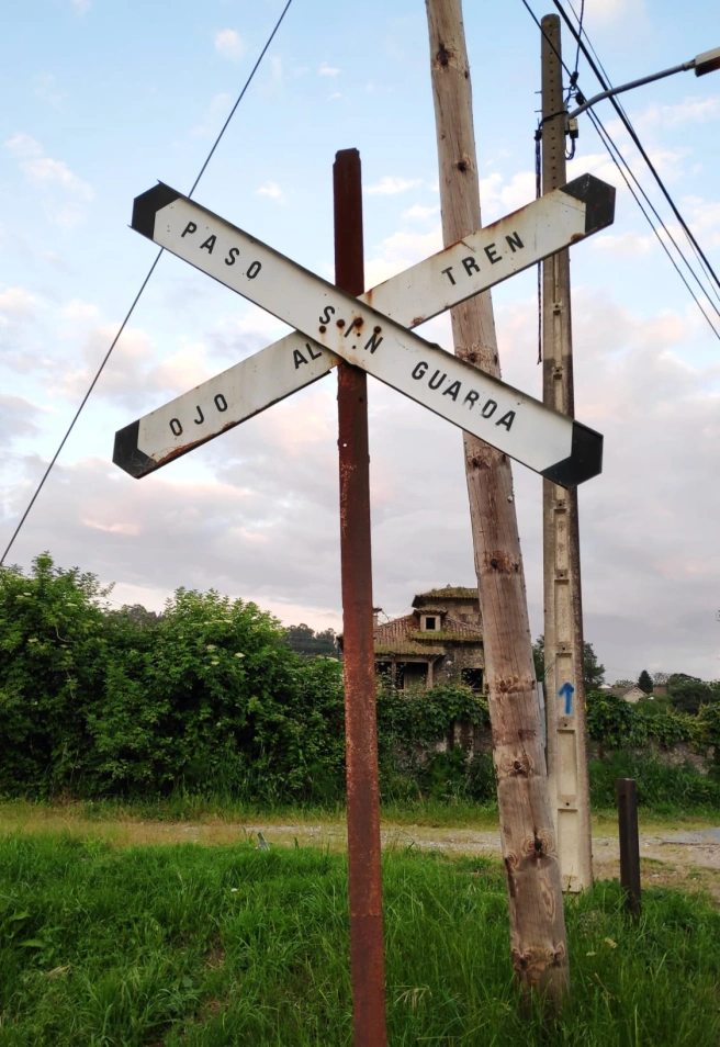 Señalización del tren en Pontevedra