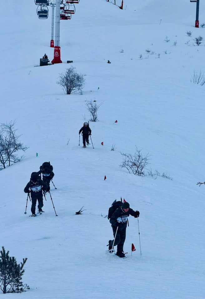 Prueba de recorrido con raquetas