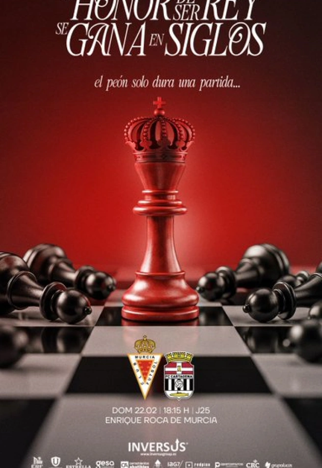 Cartel del partido del Real Murcia