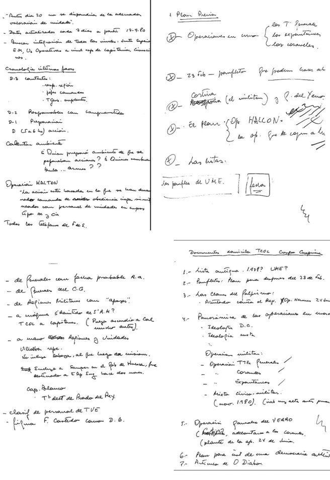 Los documentos secretos del 23F desclasificados por el Gobierno incluyen desde la transcripción de conversaciones telefónicas del golpista Antonio Tejero