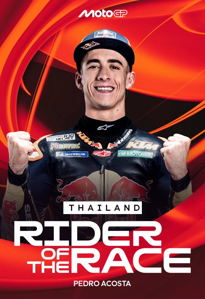 Acosta, elegido el mejor piloto de la carrera de este domingo