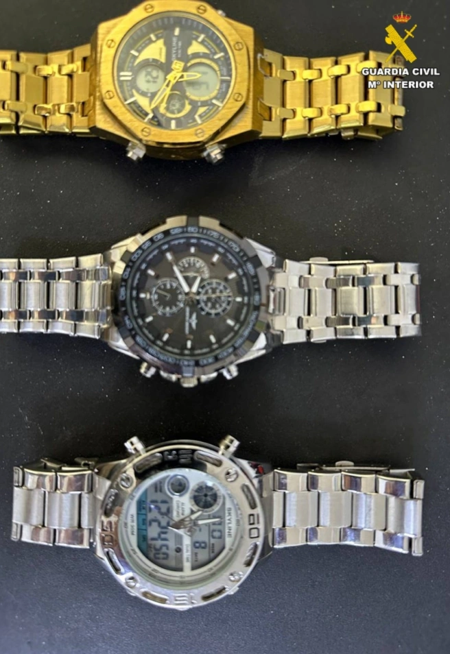 Relojes incautados en el operativo