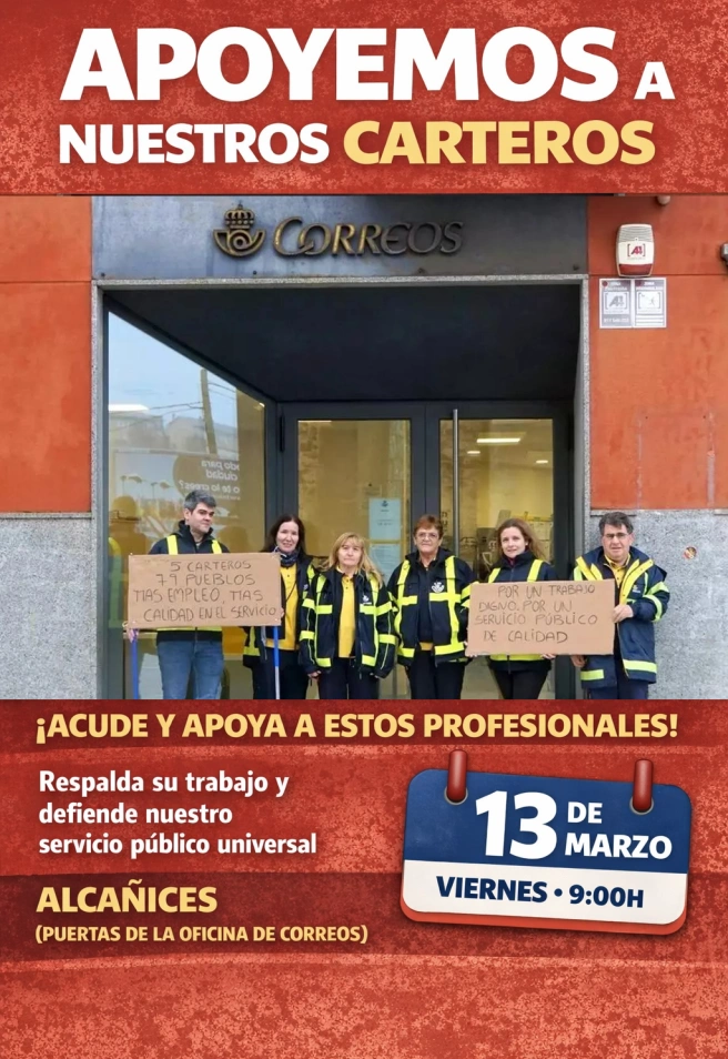 Cartel de la protesta en Zamora
