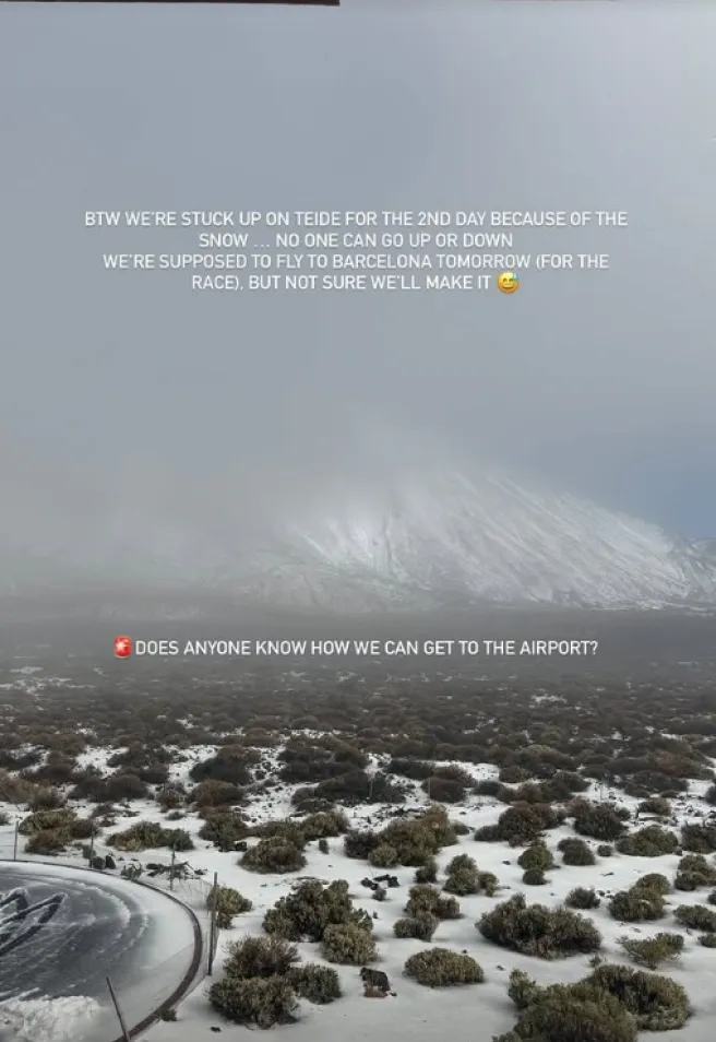 Evenepoel se queda atrapado en el Teide