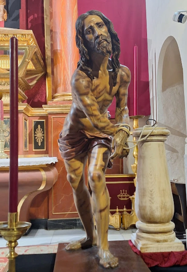 Jesús Atado a la Columna, talla presentada en el 2024