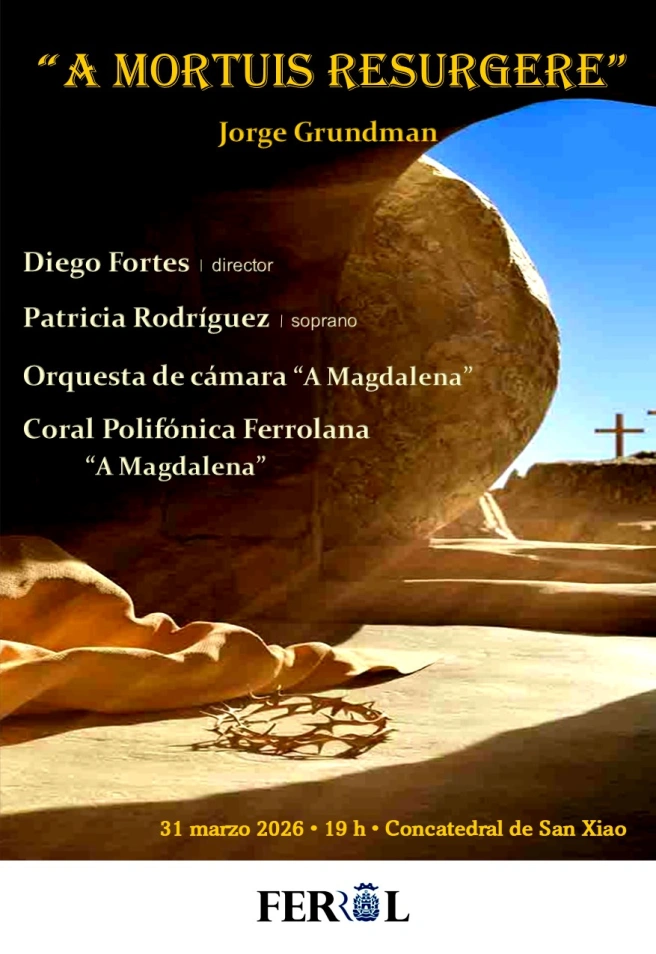Cartel anunciador del concierto sacro de Ferrol