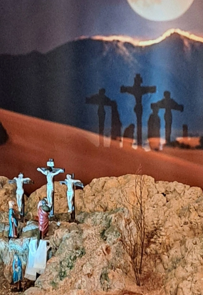 Una de las escenas de la exposición "De Jerusalén al Gólgota"