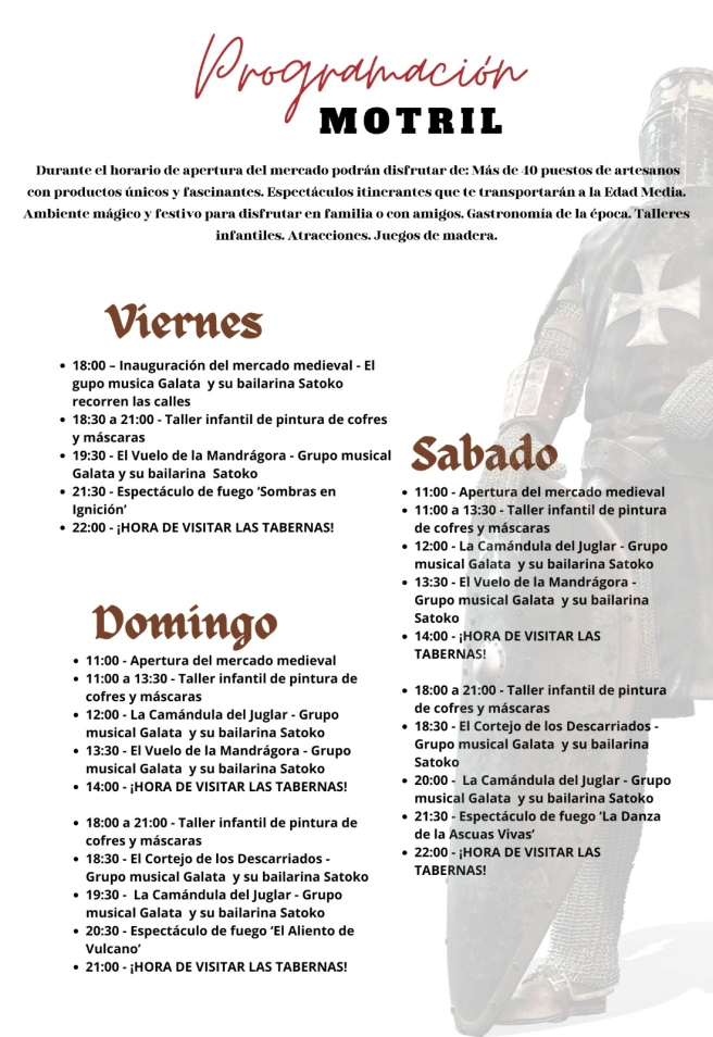 Motril viaja en el tiempo y revive la Edad Media con un gran Mercado Medieval