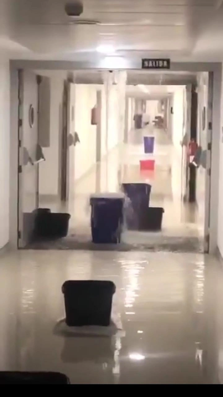 Cascada de agua en el Hospital de Segovia