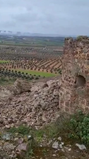 Situación de la torre derrumbada en Almonacid