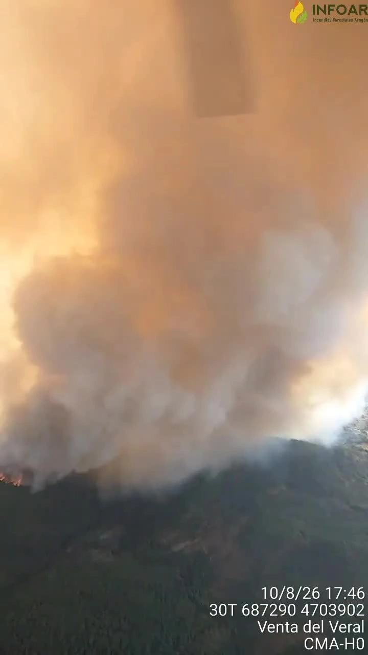 Incendio en Peñas de Riglos