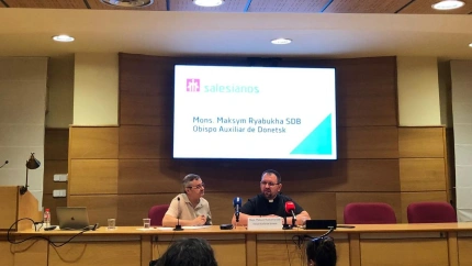 El Obispo Auxiliar de Donetsk en su visita a Madrid