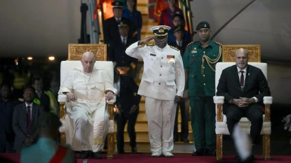 El Papa Francisco, a su llegada a Papúa Nueva Guinea