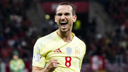 Fabián celebra el 1-3 contra Suiza en Ginebra.