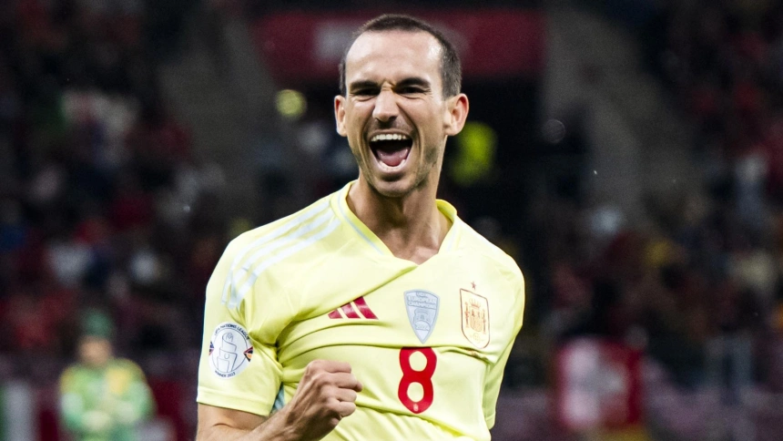 Fabián celebra el 1-3 contra Suiza en Ginebra.