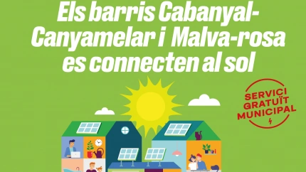 Cartell Barris es connecten al sol Cabanyal-Canyamelar i Malva-rosa.