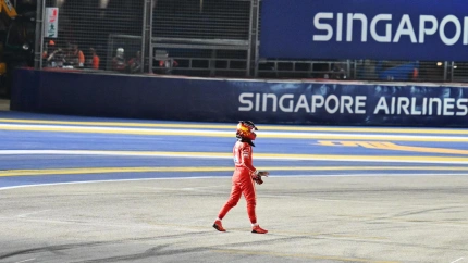 Carlos Sainz, tras su accidente en la Q3 de Singapur
