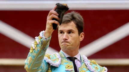 Daniel Luque, con la oreja cortada este sábado en Logroño
