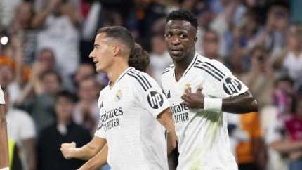 Vinicius celebrando su gol